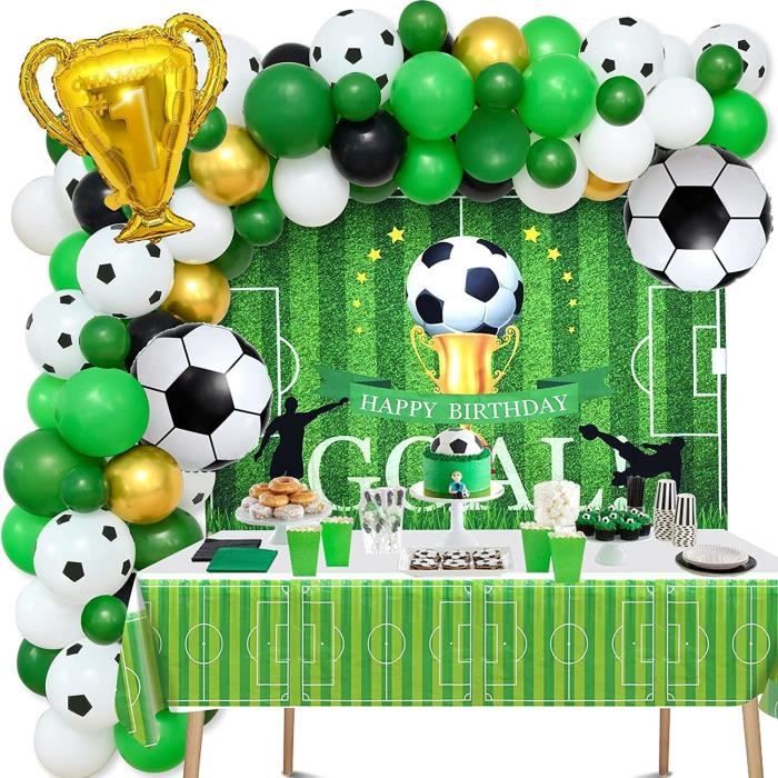 ANNIVERSAIRE 9 ANS Decoration Garcon Football Football Vert Ballon  Anniversai EUR 24,50 - PicClick FR