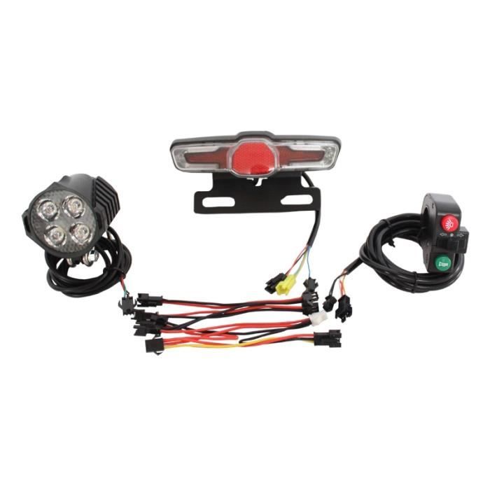 Feu avant et arriere pour velo electrique 24 36 48V 60V clignotant pour cyclisme Light Set Cdiscount Sport