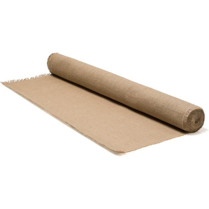 Feutre De Jute Paillage Naturel 1000 G/m² - Rouleau 0,50 M X 1,50 M - Pour Jardin, Potager, Massifs