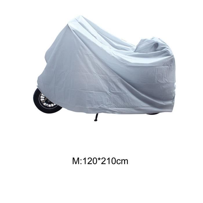 Bâche de Protection pour Moto Polyester 190T Etanche Anti-UV 265x105x125cm,  Housse pour Moto Anti-Poussière 3XL - Noire Argente - Cdiscount Auto
