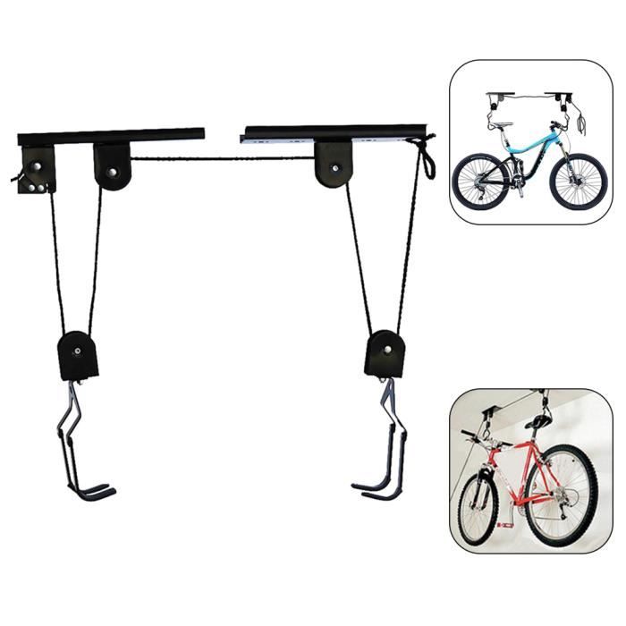 Grille de rangement de garage de velo ascenseur de plafond velo jusqu a 20 kg de levage de velo Cdiscount Auto
