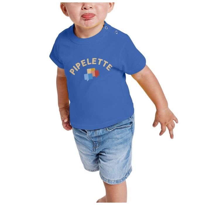 T-Shirt Bébé Manche Courte Team Chocolatine Humour - Blague Toulouse Sud Ouverture Épaule 100% Coton