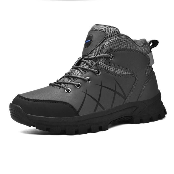 Chaussures Homme Randonnee Hautes Impermeable Mode Marche Gris Cdiscount Sport
