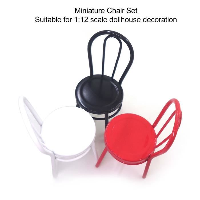 YOSOO Chaise de maison de poupée Chaises miniatures à dossier pour maison de poupée, échelle 1