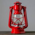 2pcs / set vintage classique nostalgique en fer forgé tente portable camping lampe à kérosène (rouge)   LAMPE A POSER-2