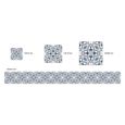 Panorama Stickers Carrelage Adhésif Cuisine - 72 Pièces de 10x10 cm Tuile Kaléidoscope Oriental Bleu - Adhésif Vinyle pour Carreaux-2