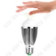 TD® Ampoule LED E27 7W PIR à Infrarouge de Détection de Mouvement- Capteur de Lumière LED Ampoule Auto Switch Lampe de Nuit -Blanc-2