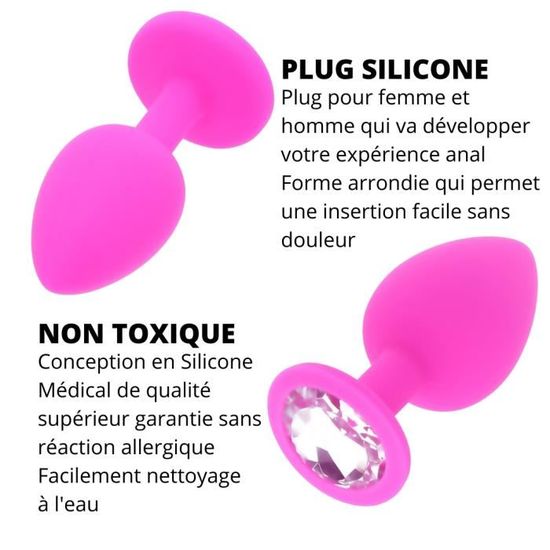 Plug Anal Silicone Rose Bijou Intime - Sextoy Femme/homme, Rosebud Design