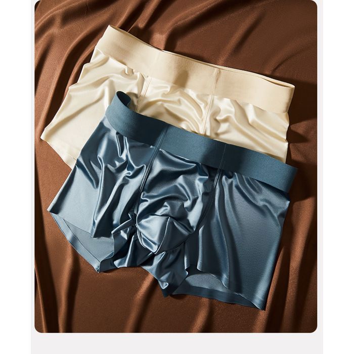VITATA Lot de Boxers Homme Sans Couture en Soie Glacée – Gousset