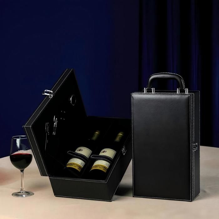 Sac à Bouteilles 12 Compartiments En Feutre - Panier Pliable Avec Poignée Pour Vin Et Alcools