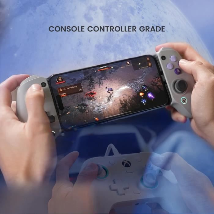 Manette De Jeu Sans Fil Avec Support Téléphone - Bluetooth 5.0, Boutons Multimédias - Compatible IOS/Android - 2