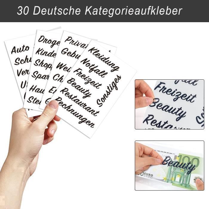 Classeur Budget A6 LTZGO Rose – Organisateur Argent Avec Enveloppes, Poches & Tableaux (Cuir PU Laser)