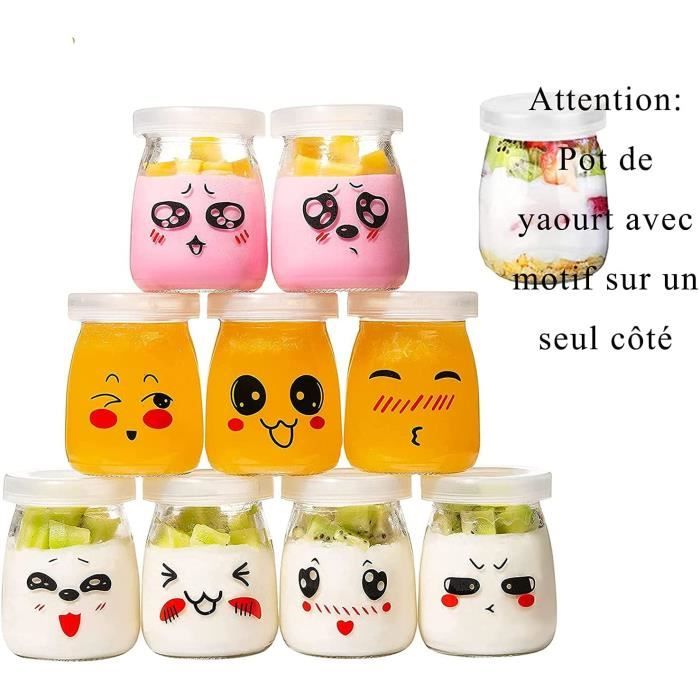 24 Pots Yaourt En Verre 125g Avec Couvercles - Hermétiques - SPECIAL-DAY