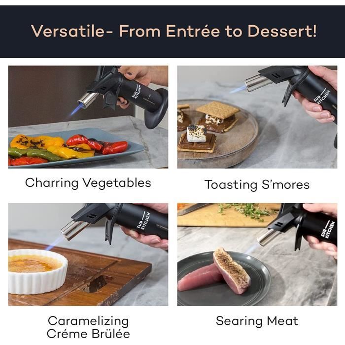 Torcia Da Cucina Professionale - Per Crème Brûlée, Dessert E Camping, Fiamma Regolabile - Foto 12