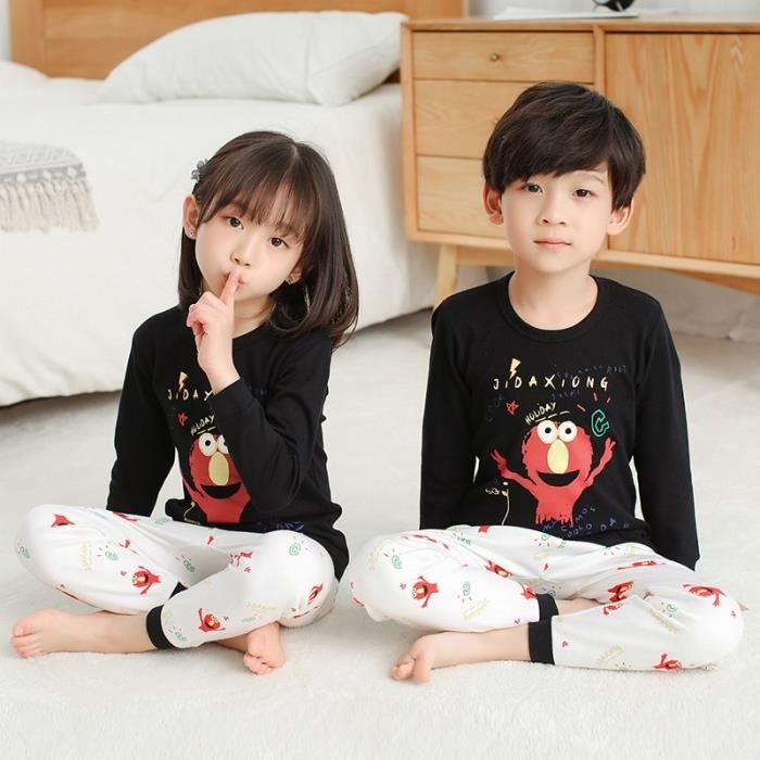 Pyjama à manches courtes pour enfants, 2 pièces, vêtements de nuit, en  coton, motif dessin animé, pour bébés filles et garçons - AliExpress