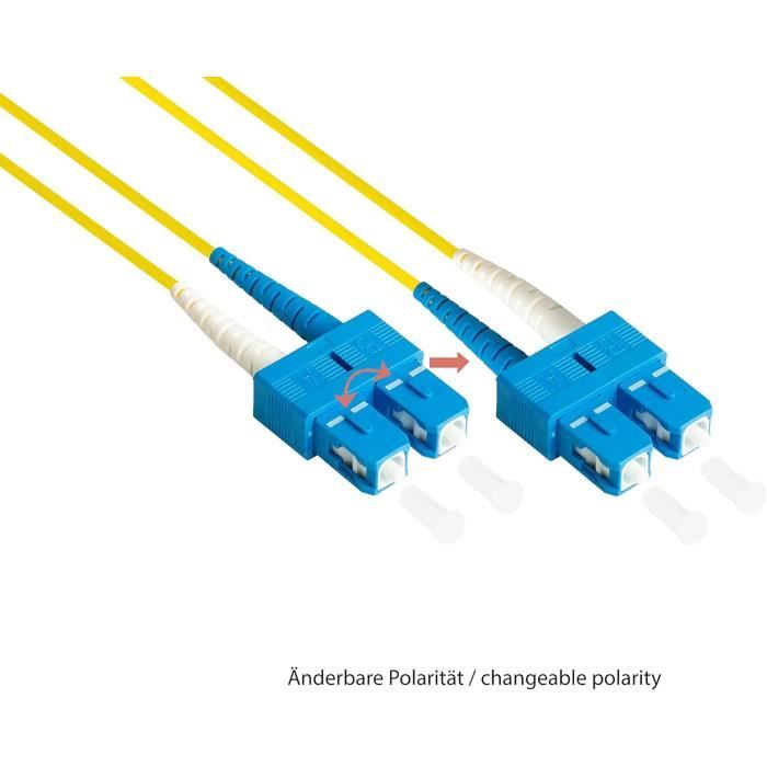 Câble Réseau Fibre Optique Hama - LC-APC Vers LC-APC, 15 M, Débit Jusqu'à 10 Gbit/s
