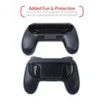 INSTEN® Pour Manette Joy-Con Nintendo Switch : Pack Lot de 2 Supports Grips confort ergonomique, Noir [Manettes Joy-Con NON INCLU…-3