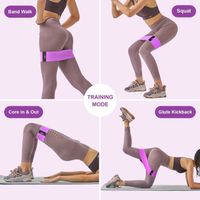 S.ROMZA Lot De 3 Bandes De Résistance Tissu - Niveaux Vert Rose Violet Pour Musculation, Fitness, Yoga & Pilates