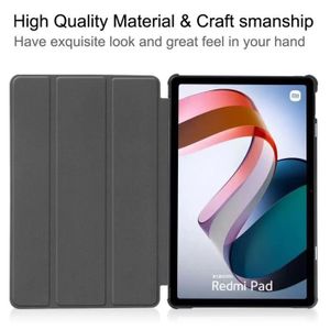 Coque Intelligente Fine Pour Xiaomi Redmi Pad 2 Pro 12.1" - Fonction Veille/Réveil - Support Réglable - Noir - 4