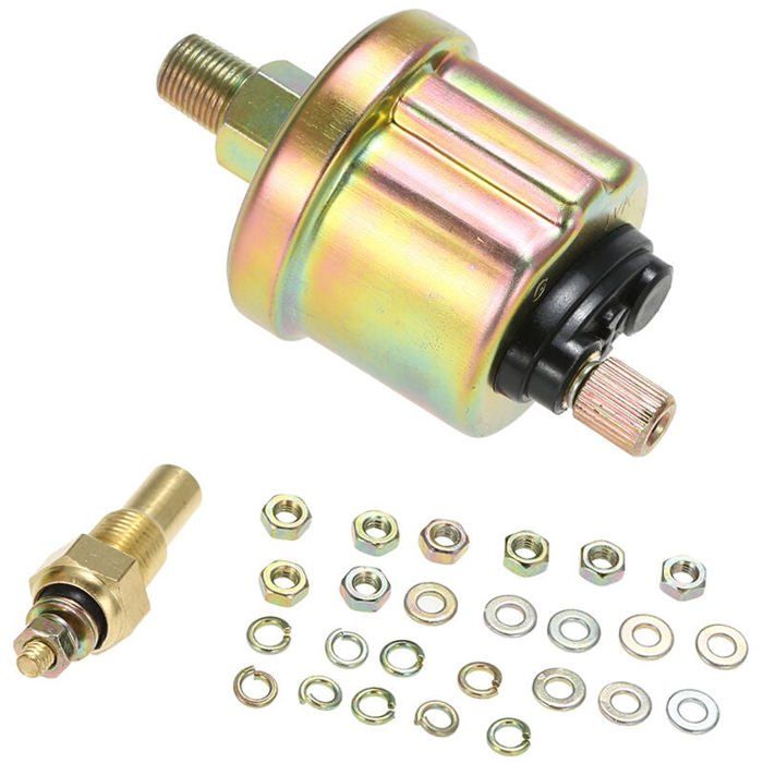 Kit Jauge Triple 52 Mm Voiture Moto – Pression Huile + Température Eau + Voltmètre – Éclairage Cadran