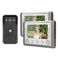 Alomejor vidéophone 7 pouces 2 unités d'affichage vision nocturne sonnette TFT carte d'identité interphone caméra vidéo porte-0