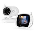 L'écoute-bébé Babyphone Caméra Vidéo sans Fil 3,2"LCD Norme EU Visiophone Bébé 2,4 GHz Vision Nocturne Berceuses-0