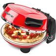 G3Ferrari G10032 Four compact électrique avec deux pierres refractables pour pizza Rouge G10032-0