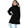 Enfants Filles Longue Parka veste Faux Fur à capuche 5-13 Year-0