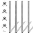 4 Pieds De Table Nickel Brosse A Hauteur Reglable 1100 Mm Achat