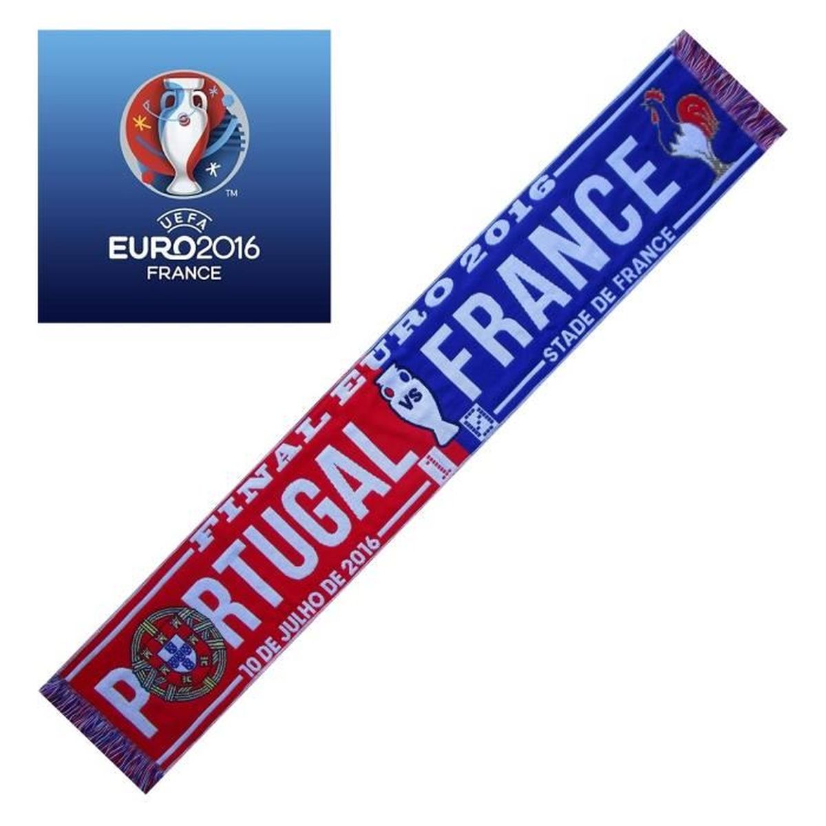 Echarpe Finale Euro 16 France Portugal No Drapeau Maillot Fanion Casquette Prix Pas Cher Cdiscount