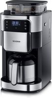 SEVERIN Cafetière avec broyeur intégré 1 000 W, Machine à café programmable avec minuteur, Cafetière filtre avec verseuse isotherme
