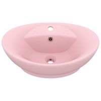 Lavabo ovale de luxe a trop plein vasque a poser de toilette lave mains de salle de bain maison interieur 58,5 x 39 cm ceramique r