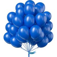 Lot de 50 ballons bleus en latex de 30,5 cmballons de fêteballons bleu perle pour garçondécorations d'anniversaire pour homme [W1]