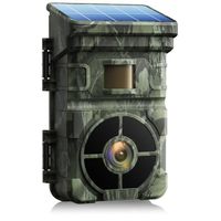 CAMPARK Caméra de chasse solaire 24 MP 1080P avec vision nocturne et déclenchement rapide
