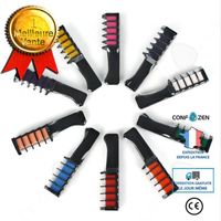 CONFO® Peigne de teinture pour cheveux jetable Mini bâton de teinture pour cheveux 10 couleurs paquet de dix peignes pour teinture