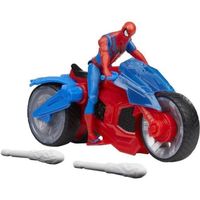 Figurine Spider-Man Arachno-moto lance-toile avec véhicule et projectiles - HASBRO - dès 4 ans