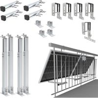 NuaSol Support de balcon pour centrale électrique | fixation sur garde-corps pour 2 modules |Angle d'inclinaison 0° et