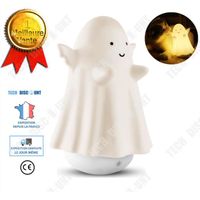 TD® Veilleuse enfant bebe fantôme USB lumineuse led multi couleurs mignon chambre lampe de chevet éclairage anniversaire décoration