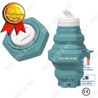 TD® Gobelet à eau de sport de 500 ml, bouteille d'eau pliante en silicone, bouteille d'eau comprimée portable de grande capacité