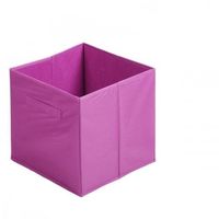 Cube Intissé Tissus Boite de Rangement ( Lot de 4 ) Casier Tiroir Pliant avec Poignées Mauve Prune - 31 x 31 cm