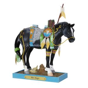 FIGURINE - PERSONNAGE Figurine magique de guerre de poneys peints