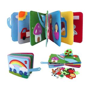 CHARIOT A POUSSER Quiet Book Busy Board Livre en feutre 3D Toy Activity Boards Livres de bébé Soft Books Livre en tissu souple 1, 2 à 3 ans, jouet