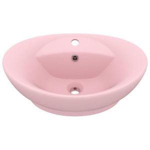 LAVABO - VASQUE Lavabo ovale de luxe a trop plein vasque a poser de toilette lave mains de salle de bain maison interieur 58,5 x 39 cm ceramique r