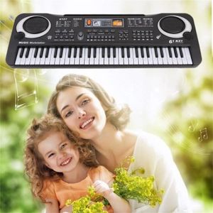 CLAVIER MUSICAL Multifonction et délicat 61 touches numériques musique clavier électronique Conseil jouet cadeau électrique piano orgue pour enfants
