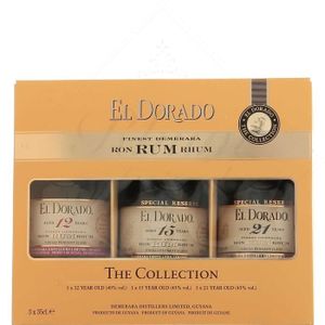 RHUM El Dorado Collection coffret 3 bouteilles 12, 15 e