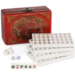 JEU SOCIÉTÉ - PLATEAU Mahjong,Jeu Chinois,Mahjong Traditionnel Chinois,M