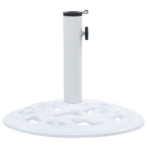 DALLE - PIED DE PARASOL Socle de parasol blanc FYDUN - Fonte - 40x32cm - 9