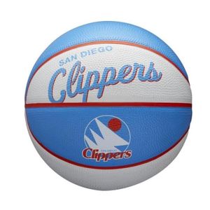 BALLON DE BASKET-BALL Mini Ballon de Basketball NBA San Diego Clippers Wilson Team Retro Exterieur-Noir-T3