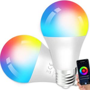 Ampoule LED GU10 Connectée RGBW, Ampoule Intelligente WiFi Connecée Alexa  et Google Home, 2 pcs (4.5W = 50W, RGB and Blanc Cha[95] - Cdiscount  Bricolage