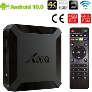 Generic CE Certification 4G+64GB TV Box 4K X96Q Android 10.0 Intelligent  H313 2.4G WIFI US PLUG